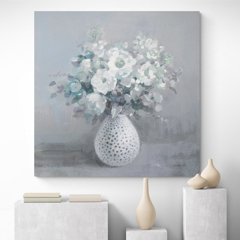 Touch Of Spring II Sage by Danhui Nai wall art in a hallway
