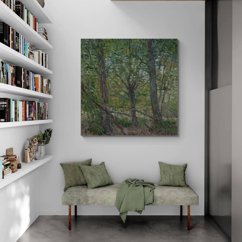 Trees and Undergrowth 1887 by Vincent Van Gogh wall art from Glam Wall Art