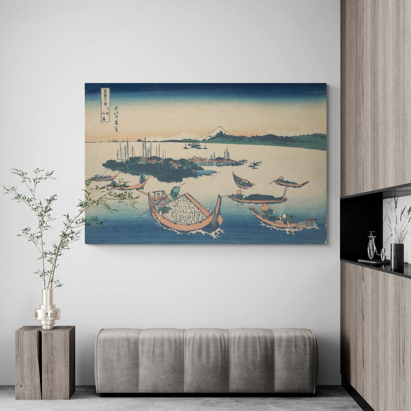 Tsukudajima in Musashi Province by Katsushika Hokusai wall art from Glam Wall Art