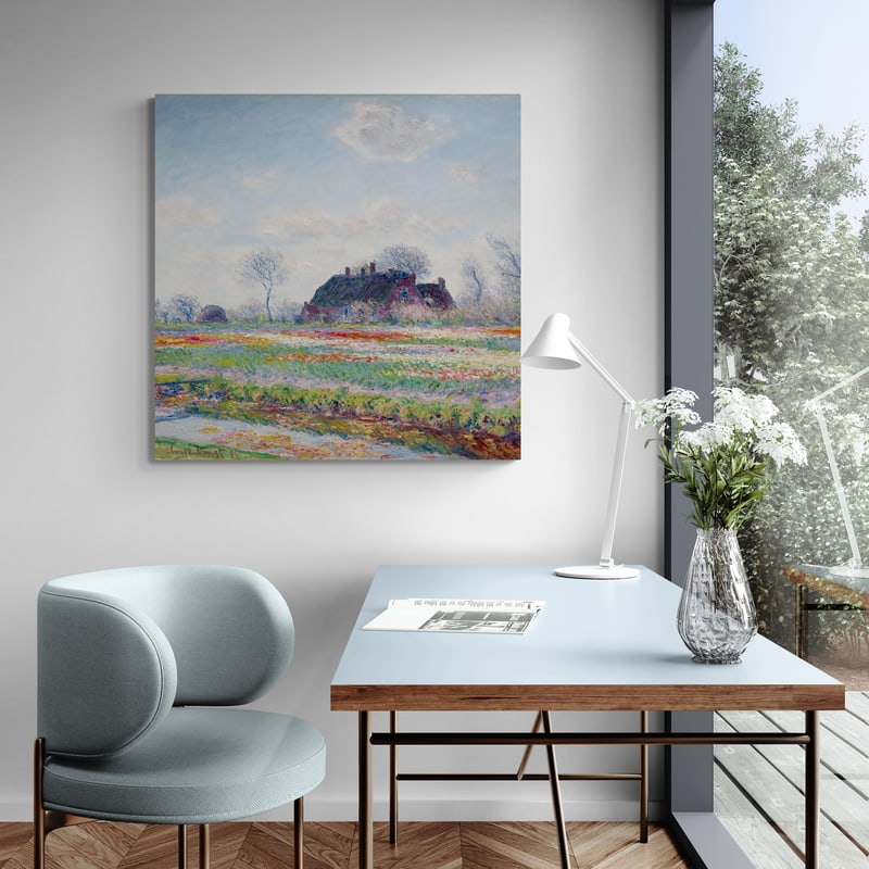Tulip Fields at Sassenheim 1886 II by Claude Monet wall art from Glam Wall Art