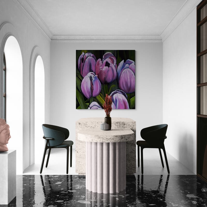 Tulips by Marina Strijakova wall art from Glam Wall Art