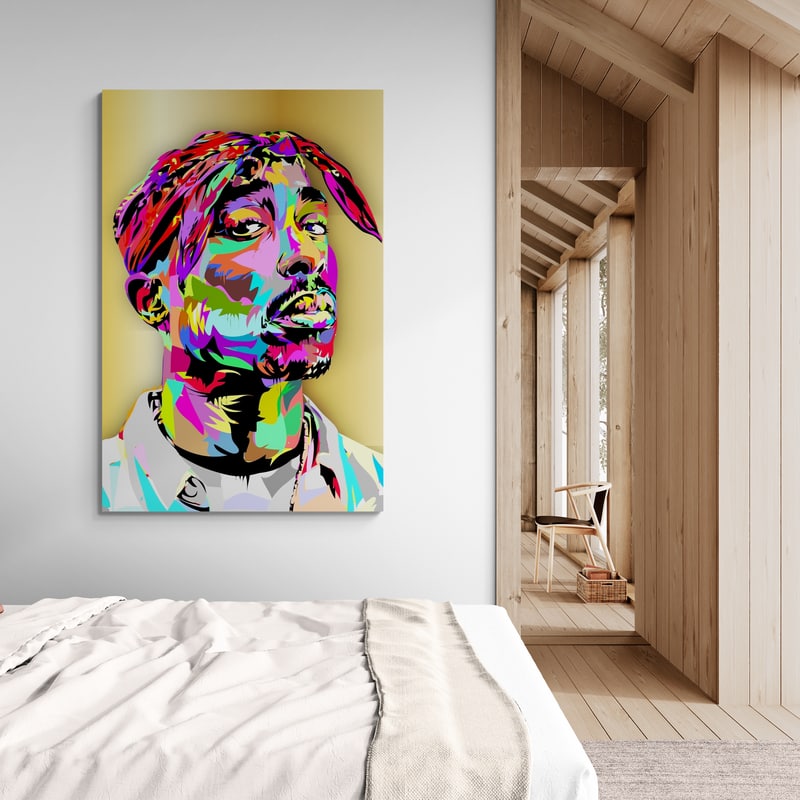 Tupac Orange 2024 by Technodrome1 wall art from Glam Wall Art