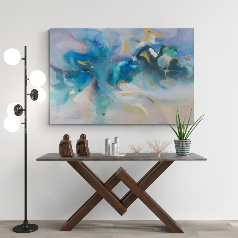 Turbulence by Danhui Nai wall art in a hallway