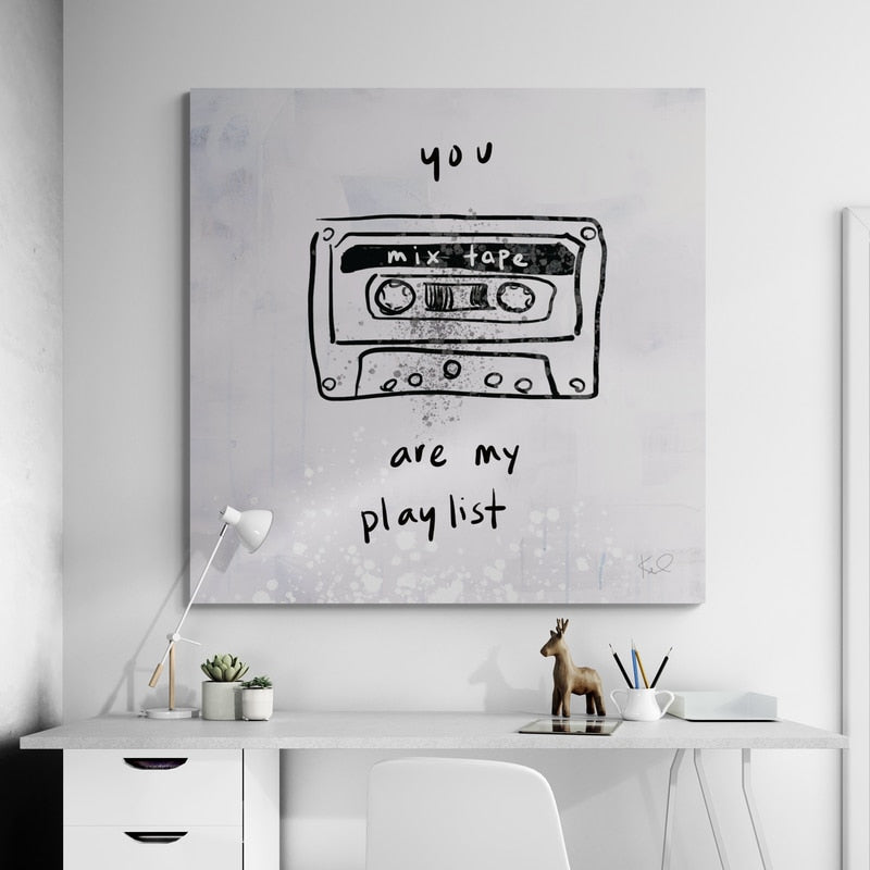 Turn It Up II by Kent Youngstrom wall art in a living room