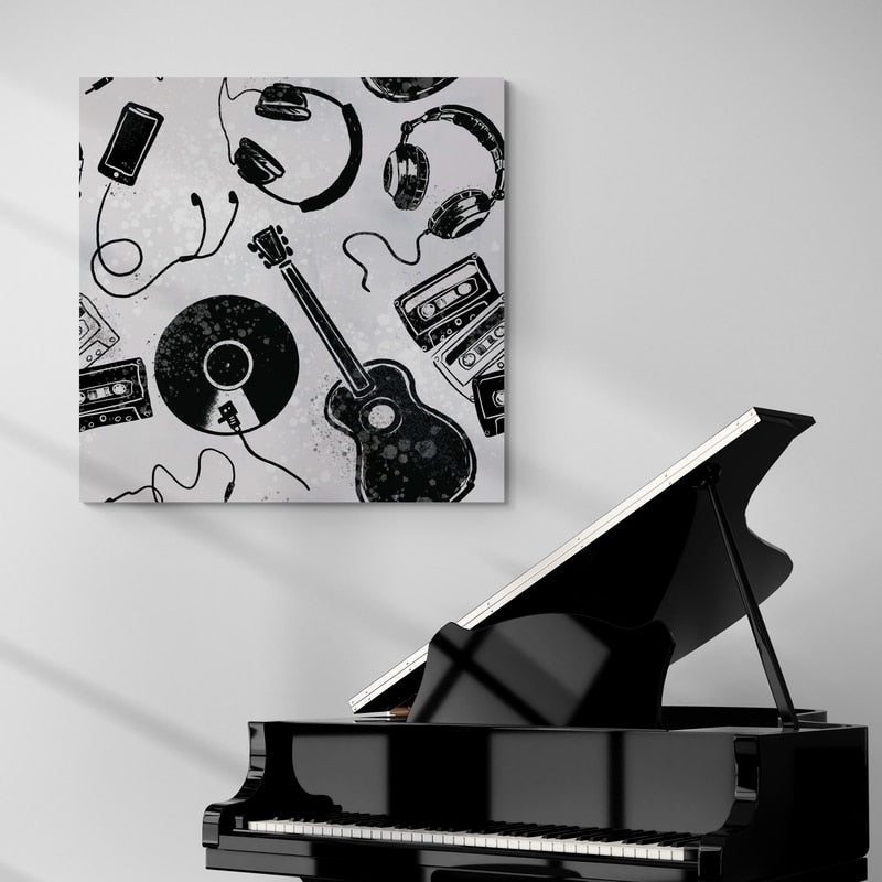 Turn It Up Pattern Ia by Kent Youngstrom wall art in a living room