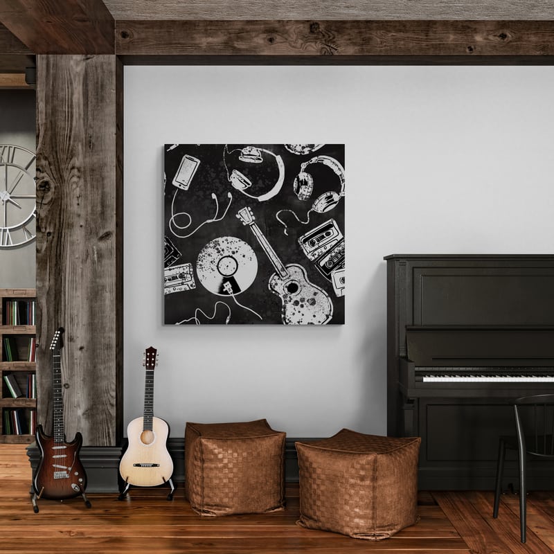 Turn It Up Pattern Ib by Kent Youngstrom wall art in a living room