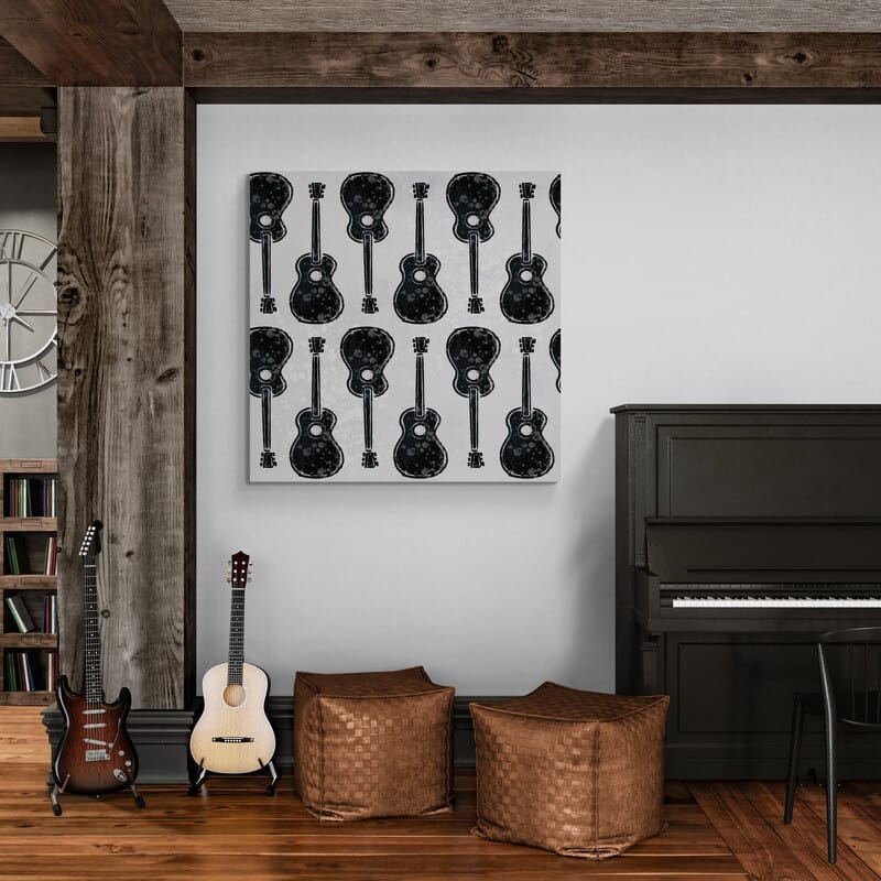 Turn It Up Pattern Va by Kent Youngstrom wall art in a living room