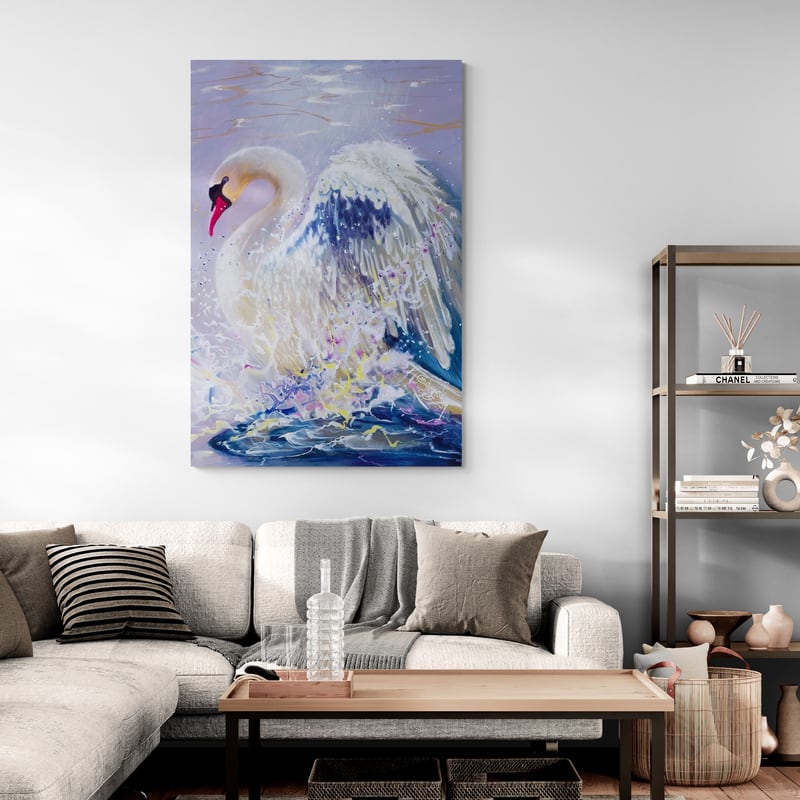 Turned a Beautiful by Marina Strijakova wall art in a living room
