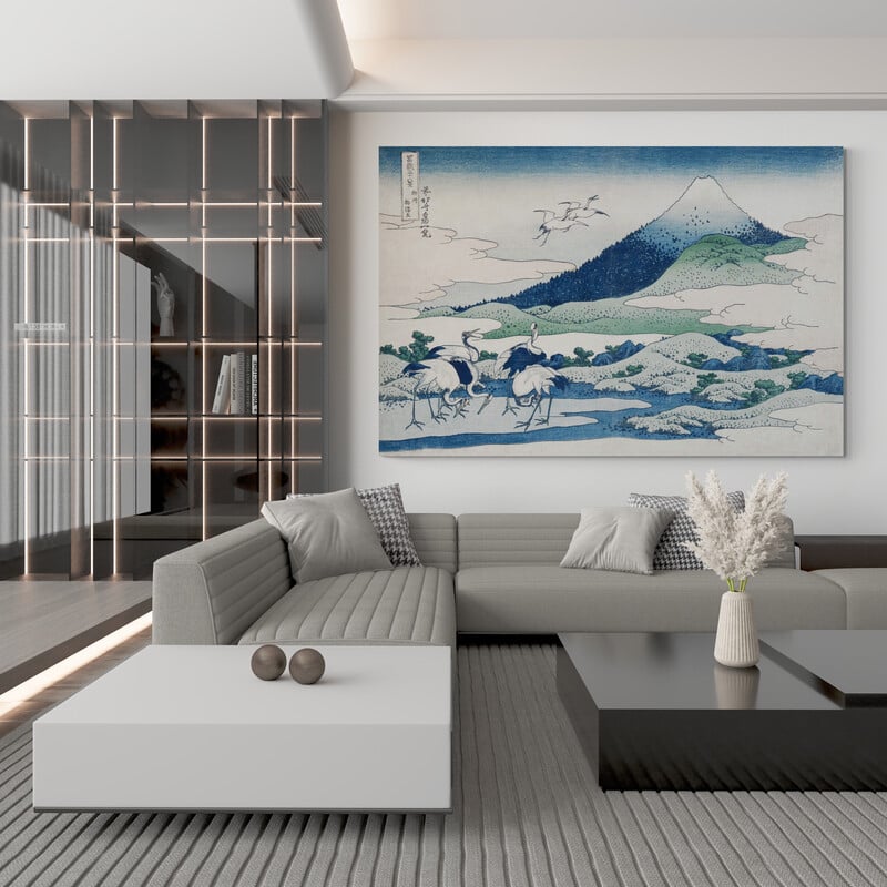 Umezawa Manor in Sagami Province by Katsushika Hokusai wall art from Glam Wall Art