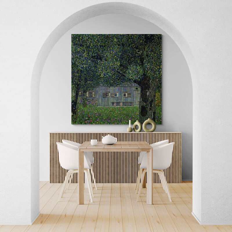 Upper Austrian Farmhouse by Gustav Klimt wall art from Glam Wall Art