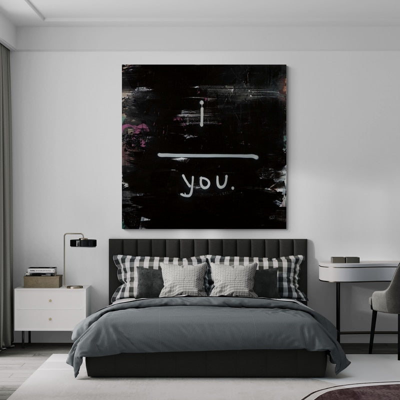 Use Your Words by Kent Youngstrom wall art in a bedroom