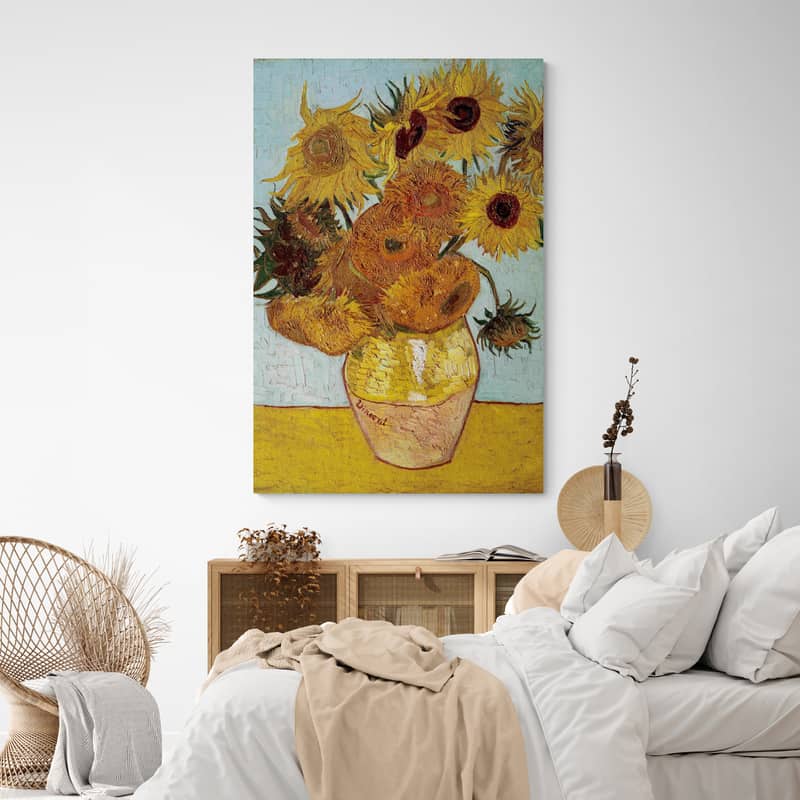 Vase with Twelve Sunflowers 1888 by Vincent Van Gogh wall art from Glam Wall Art