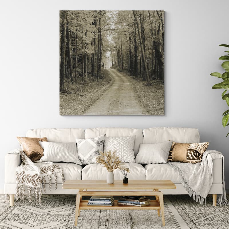 Vermont Country Road Sepia Crop by Alan Majchrowicz wall art from Glam Wall Art