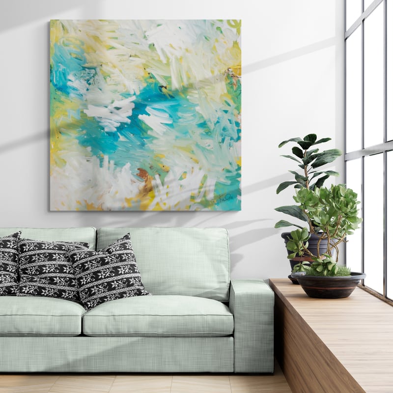 Vibrancy Crop by Kent Youngstrom wall art in a living room