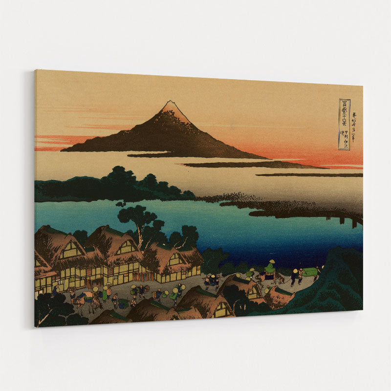 View of a Village Near Mount Fuji in Japan by Katsushika Hokusai wall art