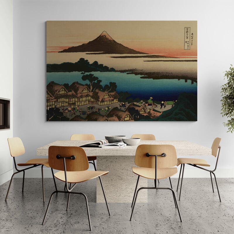 View of a Village Near Mount Fuji in Japan by Katsushika Hokusai wall art from Glam Wall Art
