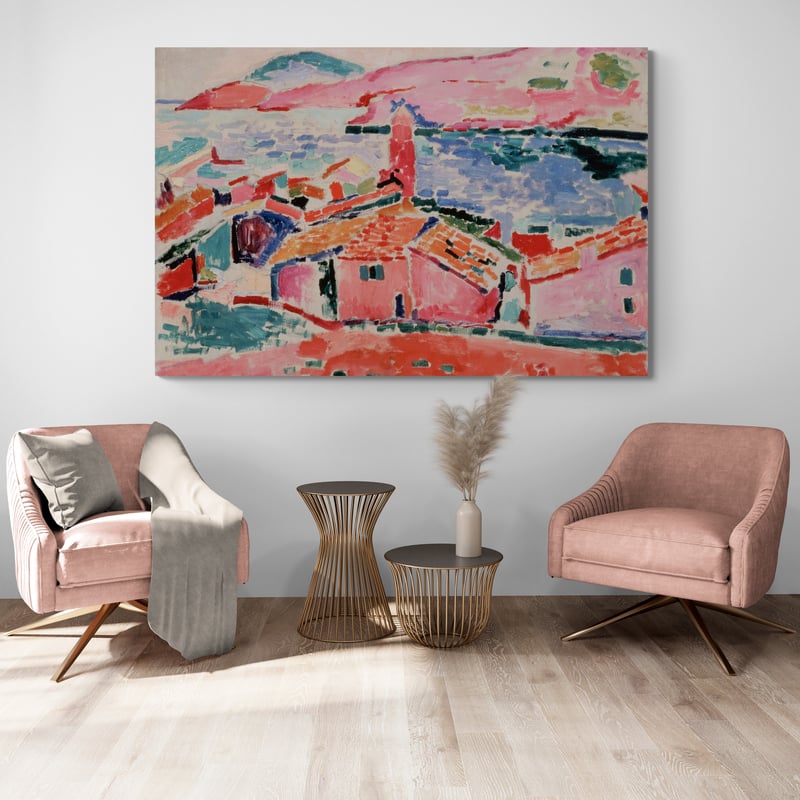 View of Collioure by Henri Matisse wall art in a living room