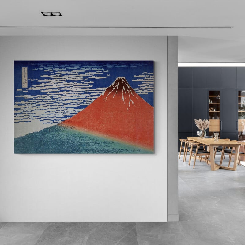 View of Mount Fuji in Japan by Katsushika Hokusai wall art from Glam Wall Art