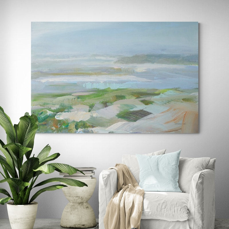 View Of The Headland by Danhui Nai wall art in a living room