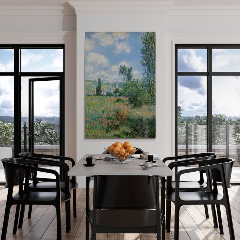View of Vetheuil 1880 by Claude Monet wall art from Glam Wall Art