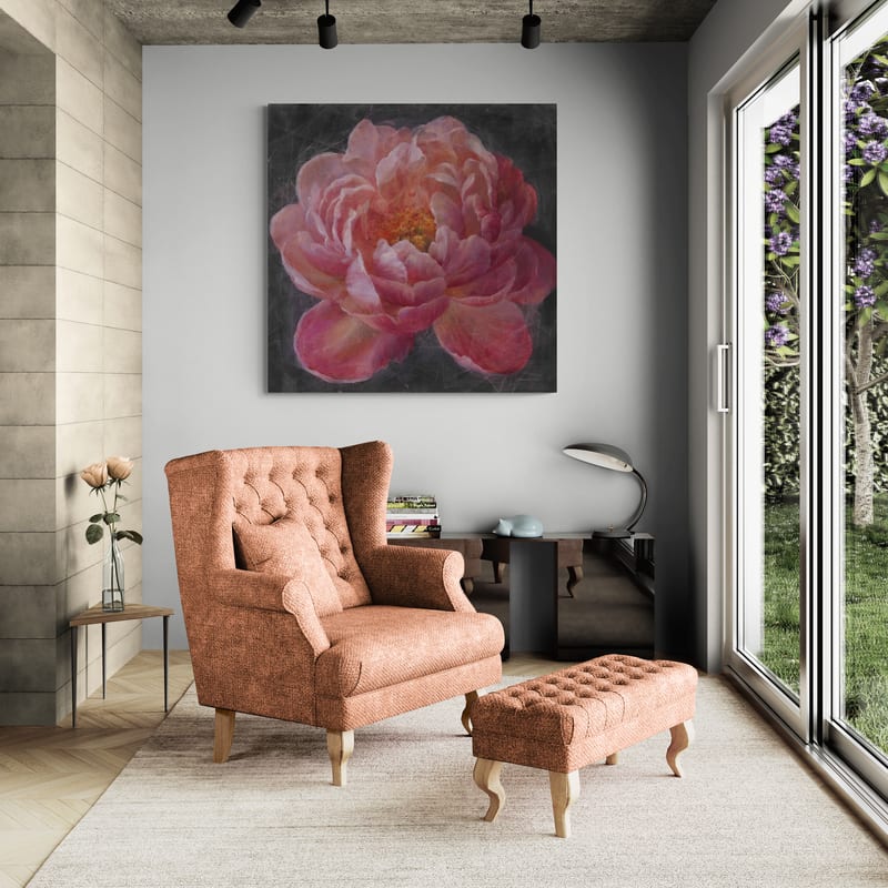 Vivid Floral I by Danhui Nai wall art in a living room