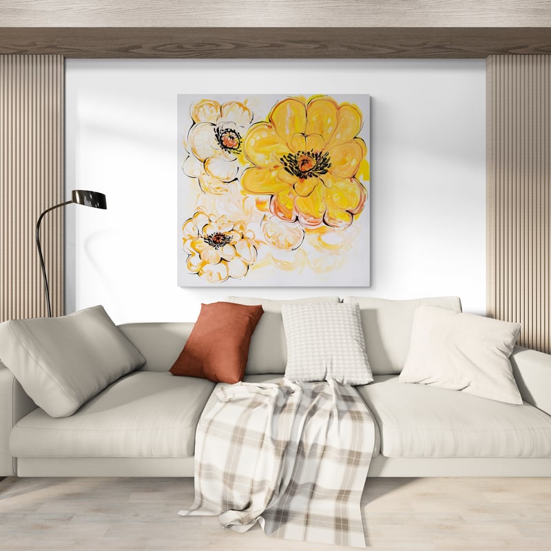Warm Hug by Marina Strijakova wall art in a living room