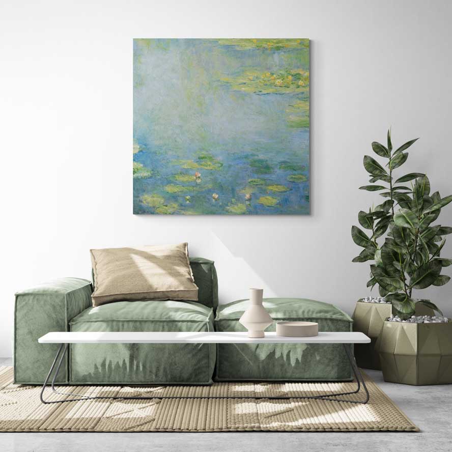 Water-Lilies 1906-1907 by Claude Monet wall art from Glam Wall Art