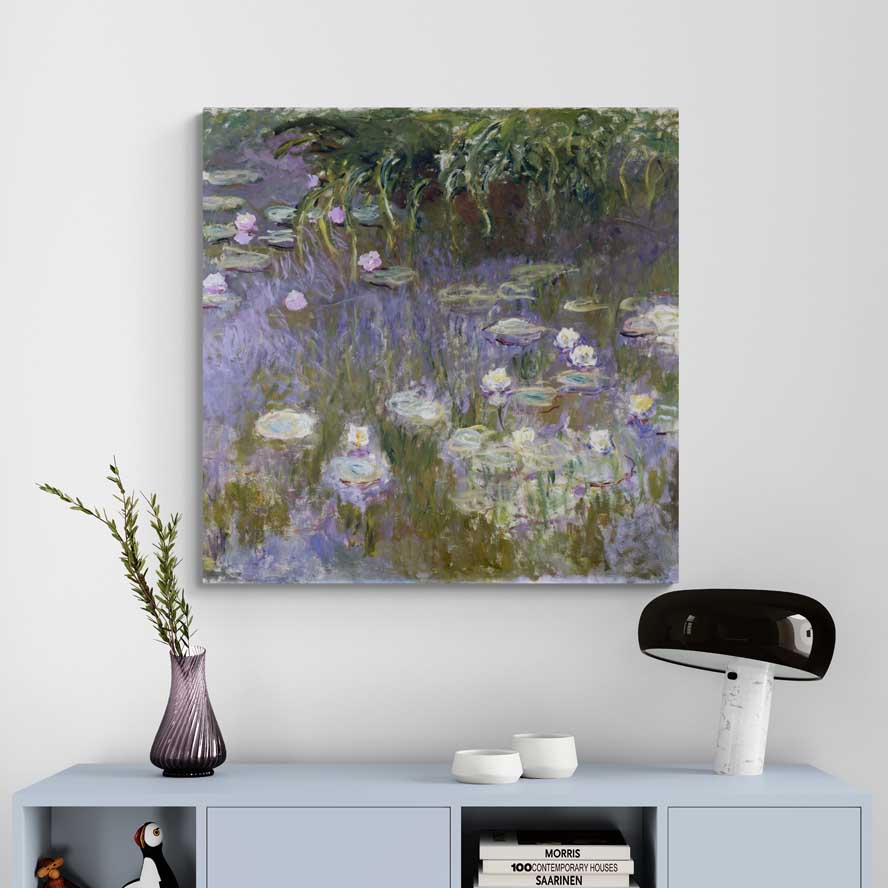 Water Lilies with Weeping Willows 1914-1917 by Claude Monet wall art from Glam Wall Art