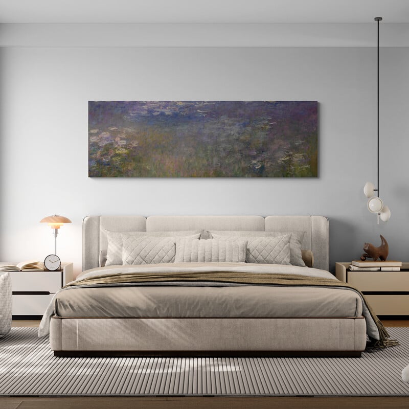 Water Lilies, Agapanthus, Center Panel 1920-1926 by Claude Monet wall art from Glam Wall Art
