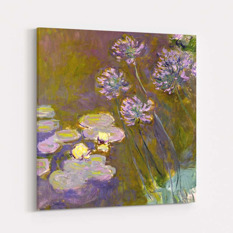 Water Lilies and Agapanthus 1923 by Claude Monet wall art