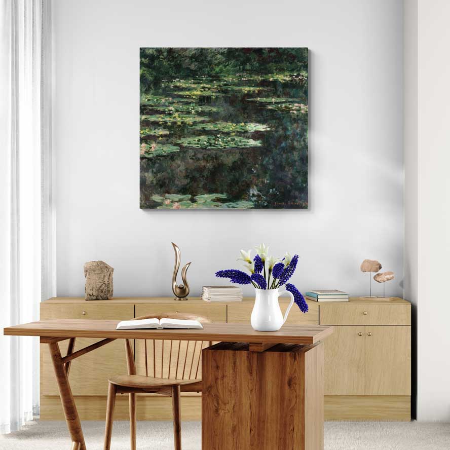 Water Lilies 1904 by Claude Monet wall art from Glam Wall Art