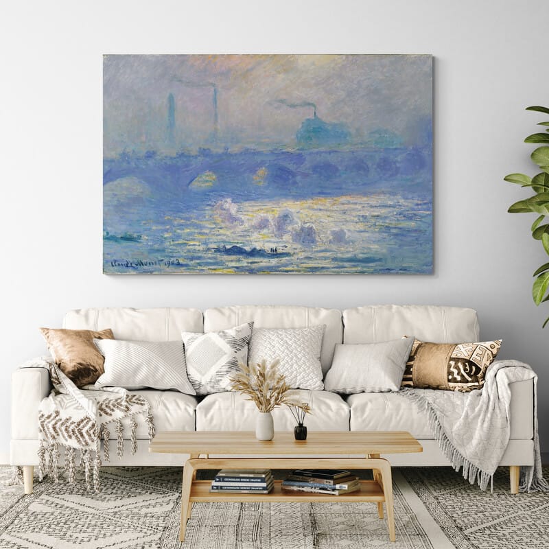 Waterloo Bridge 1903 by Claude Monet wall art from Glam Wall Art