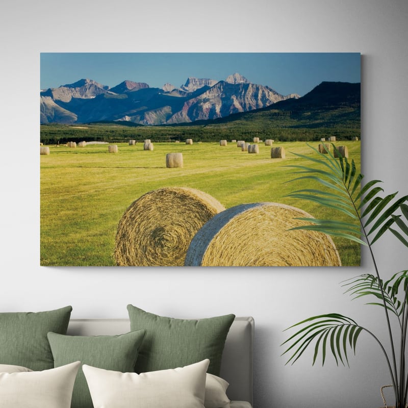 Waterton Hay Bales by Alan Majchrowicz wall art from Glam Wall Art