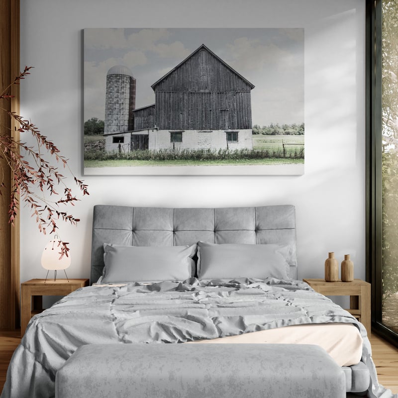 Weathered III by Elizabeth Urquhart wall art in a bedroom