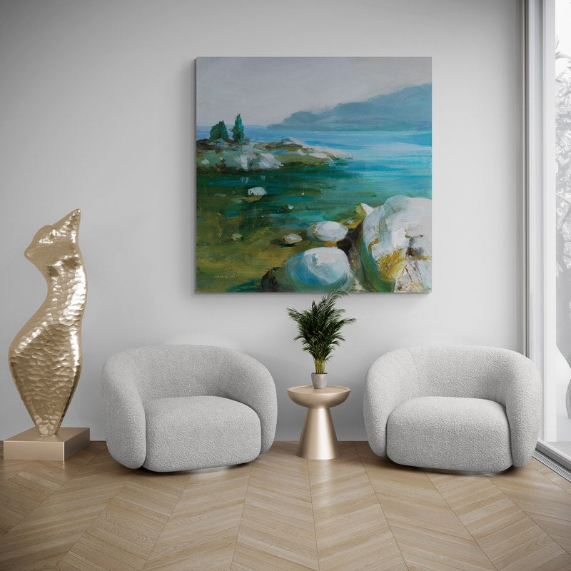 Western Lake I by Danhui Nai wall art in a living room
