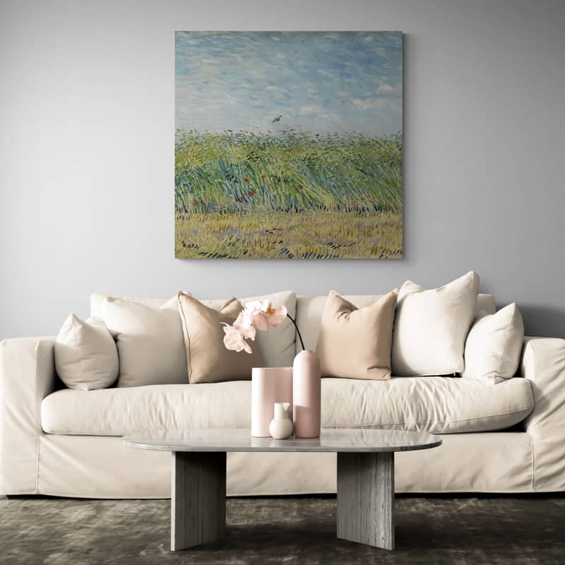 Wheat Field with a Lark 1887 II by Vincent Van Gogh wall art from Glam Wall Art