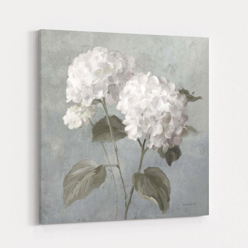 White Hydrangeas by Danhui Nai wall art