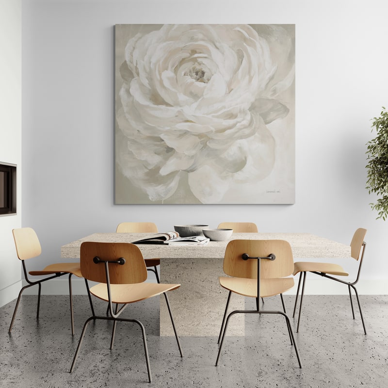 White Rose Gray by Danhui Nai wall art from Glam Wall Art
