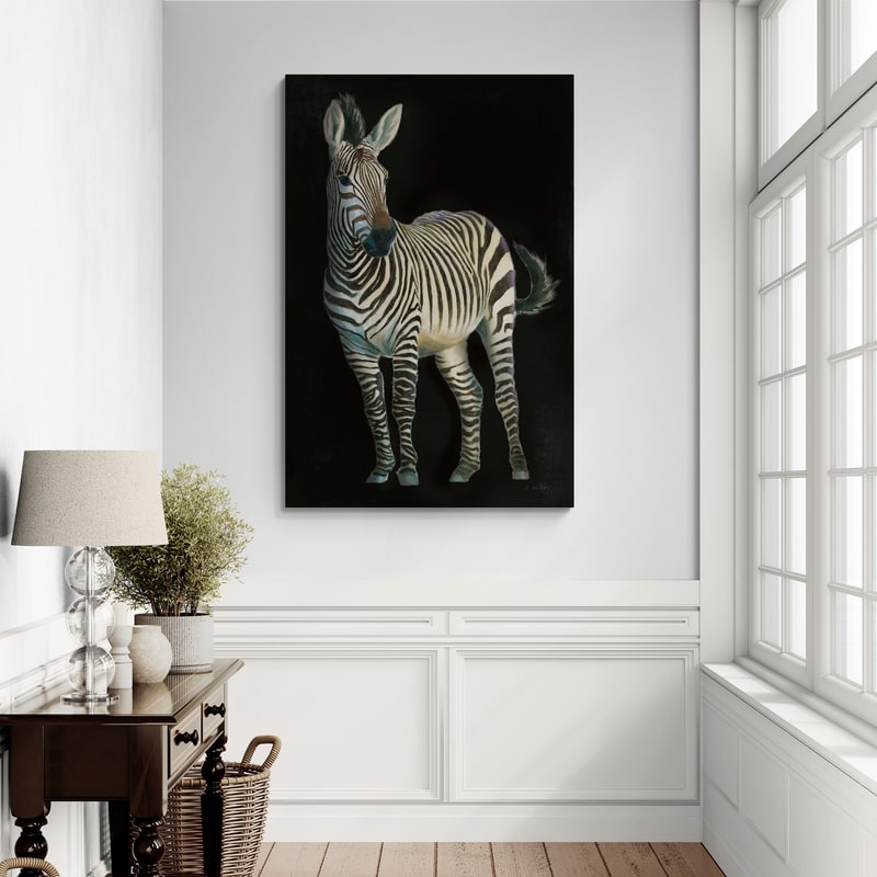Wild And Free VI Black by James Wiens wall art in a hallway