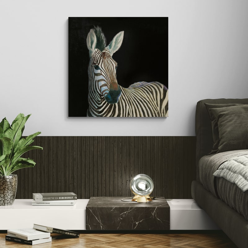 Wild And Free VII Black Square by James Wiens wall art in a bedroom