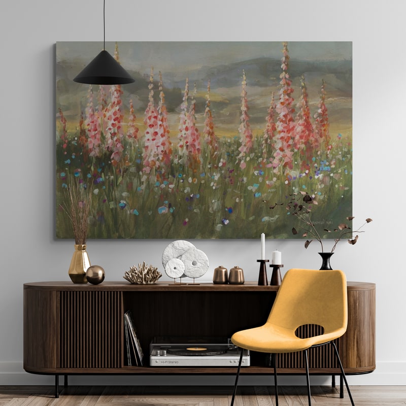 Wild Foxglove Meadow by Danhui Nai wall art from Glam Wall Art