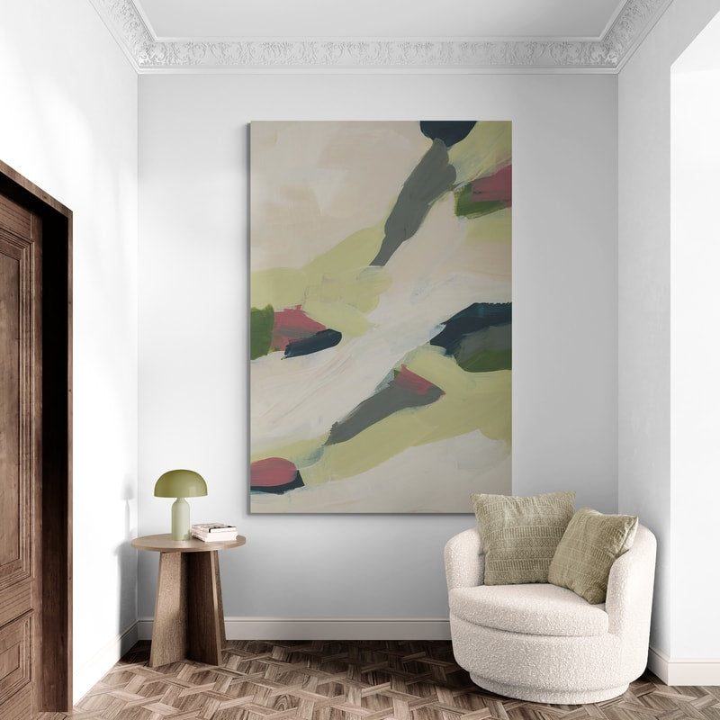Wildflower Journey Abstract 1 by Jetty Home wall art in a living room