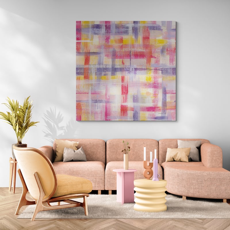 Wildflowers In Bloom Pattern II by Danhui Nai wall art in a living room