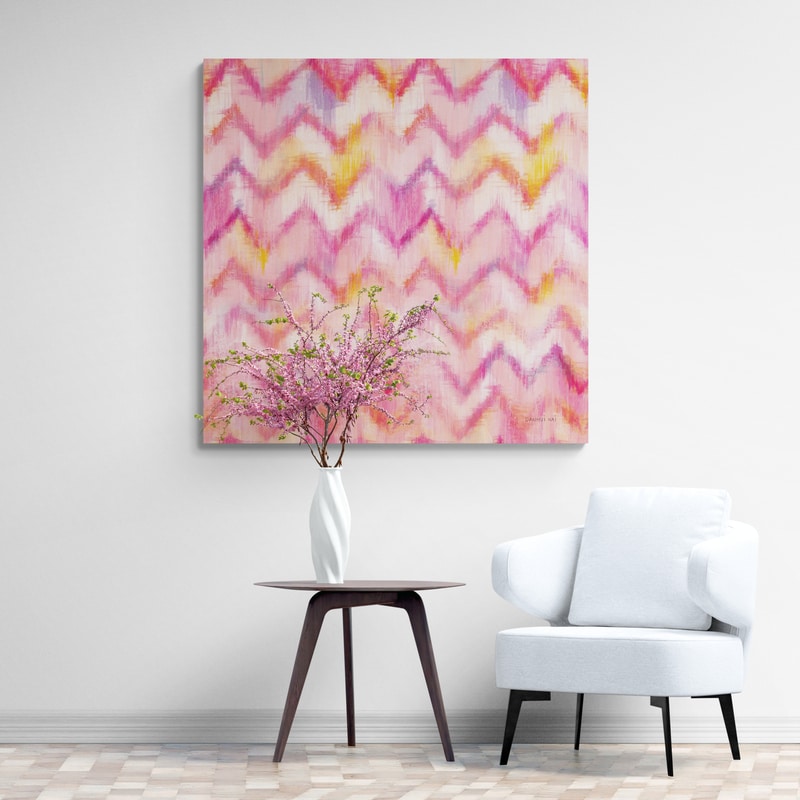 Wildflowers In Bloom Pattern V by Danhui Nai wall art in a living room
