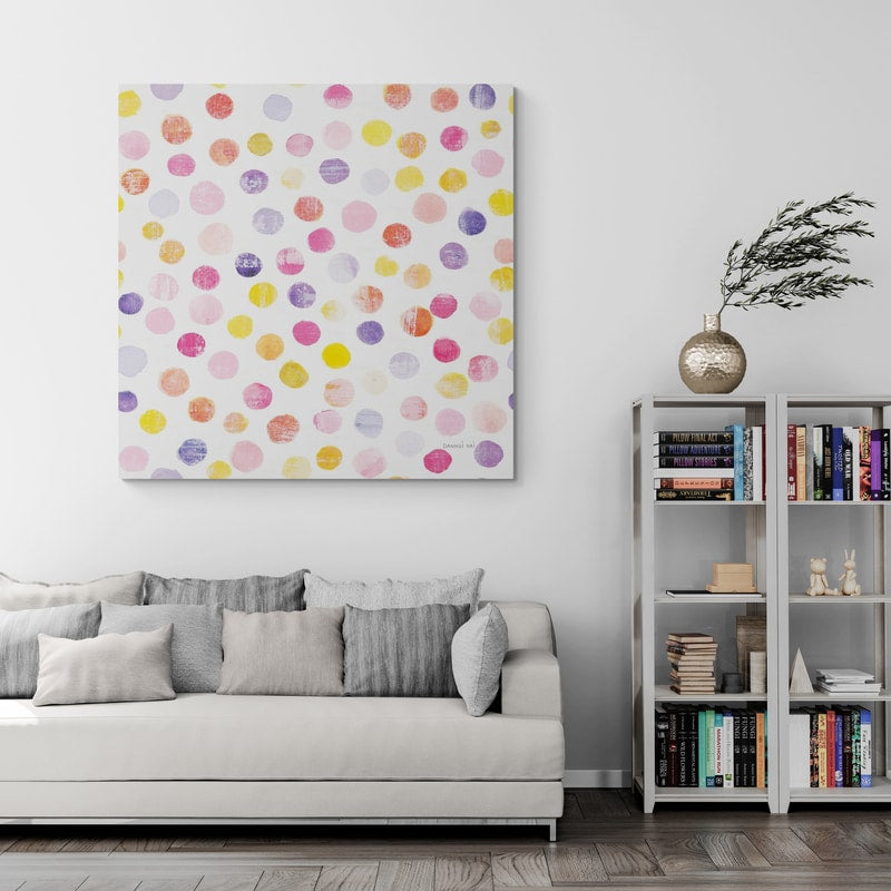 Wildflowers In Bloom Pattern VIII by Danhui Nai wall art in a living room