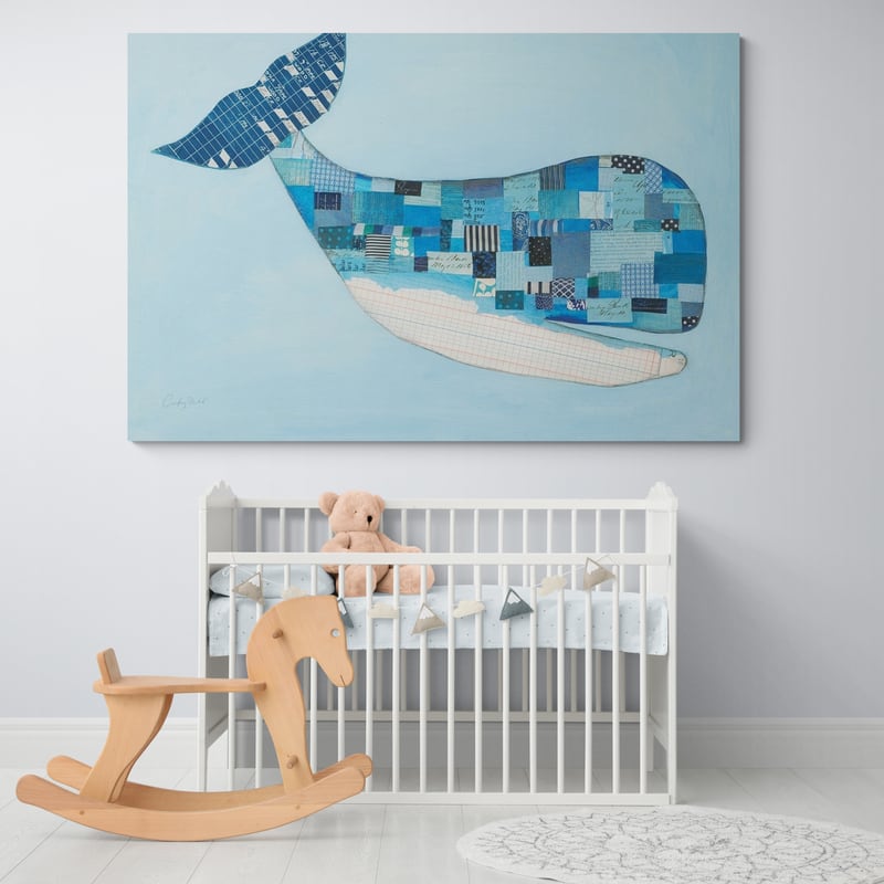Wind and Waves II by Courtney Prahl wall art in a kids room