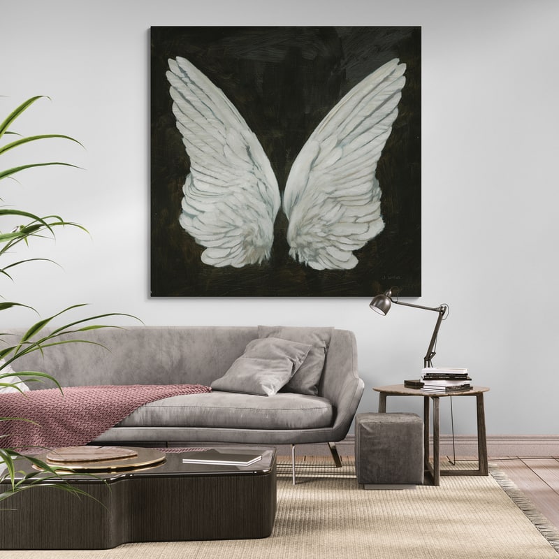 Wings I by James Wiens wall art in a living room