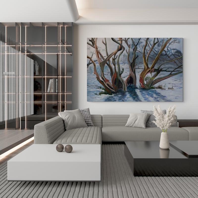 Winter Eucalypti by Marina Strijakova wall art from Glam Wall Art