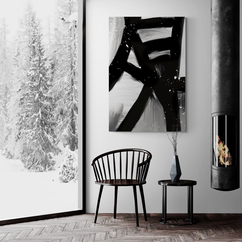 Winter in Paris I by Mercedes Lopez Charro wall art in a living room