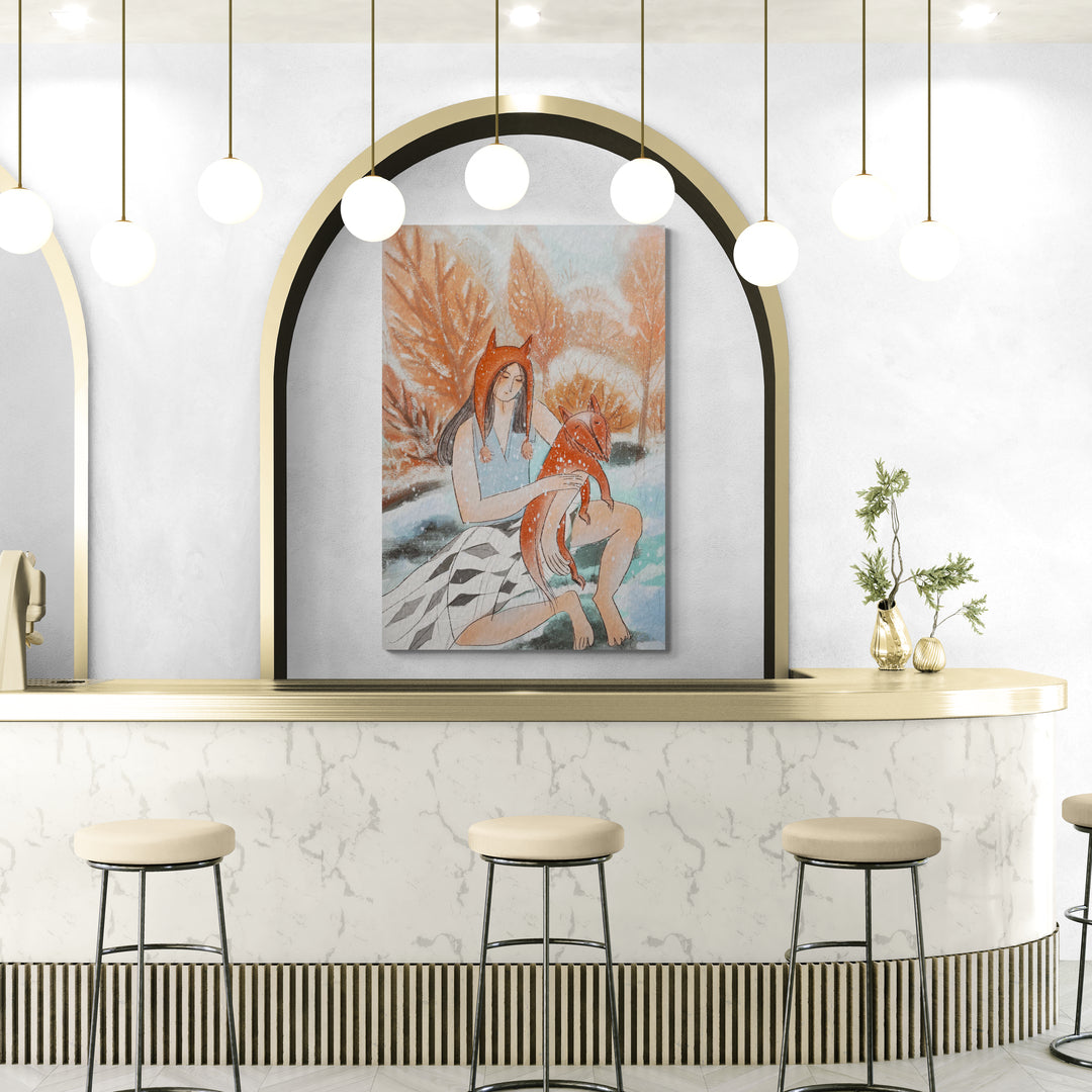 Winter Snow by Lisha Sun wall art from Glam Wall Art